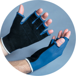 Anti-vibration gloves made with Sorbothane