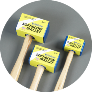 Packaged Sorbothane Soft-Blow Mallet in three sizes