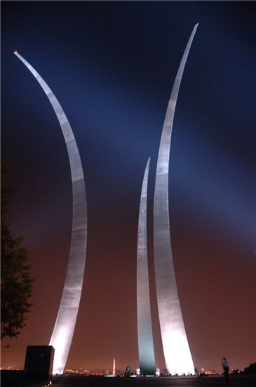 Air Force Memorial at Night