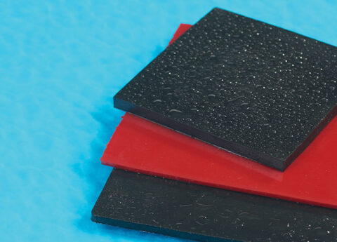 Square Water-Resistant Sorbothane in black and red