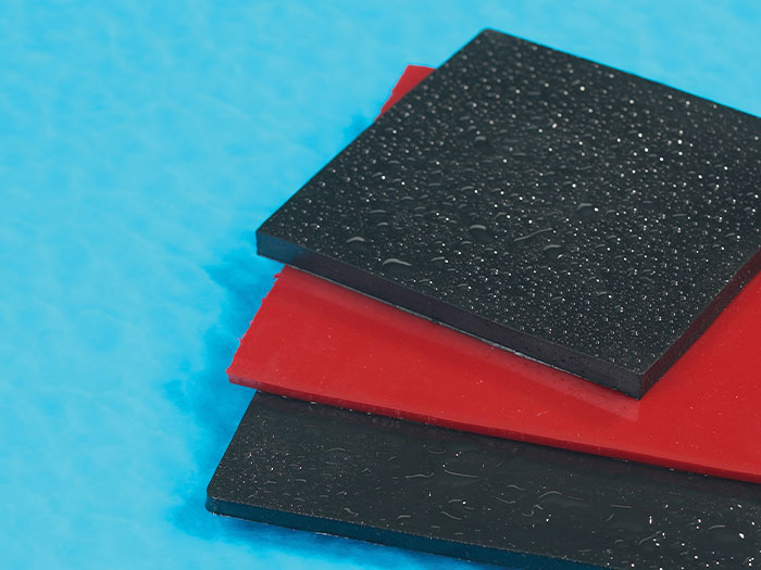 Square Water-Resistant Sorbothane in black and red