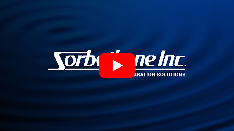 Sorbothane Inc. logo over a vibrating pool of water
