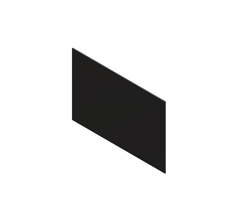 Rendering of a 4x6in piece of Sorbothane sheet stock with adhesive backing