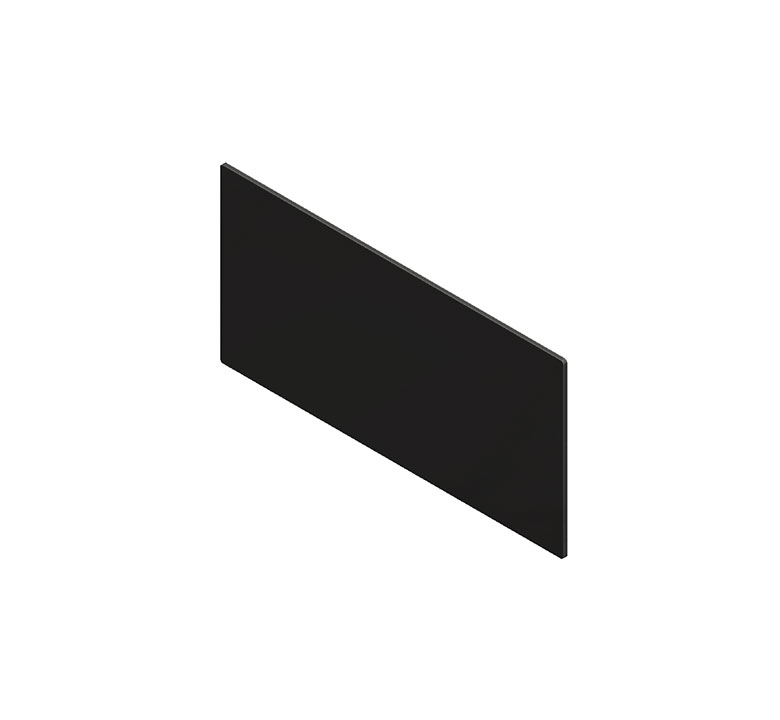 Rendering of a 6x12in piece of Sorbothane sheet stock with adhesive backing