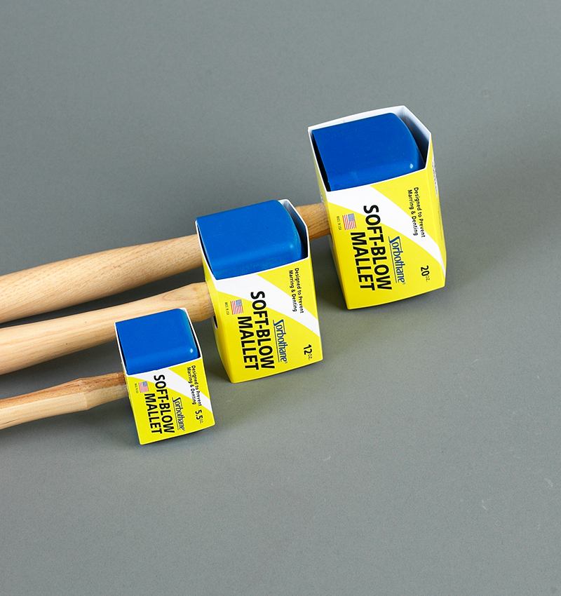 Sorbothane Soft-blow Mallet Blue 0575496-70-20, 0575490-70-20, 0575485